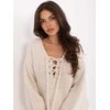 Italy Moda Sweter-MI-SW-0919.18-jasny smėlio spalva