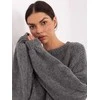 Italy Moda Sweter-MI-SW-1909.68-ciemny pilka