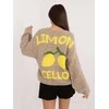 Italy Moda Sweter-MI-SW-2108.92-smėlio spalva