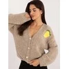 Italy Moda Sweter-MI-SW-2108.92-smėlio spalva