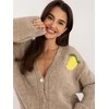 Italy Moda Sweter-MI-SW-2108.92-smėlio spalva