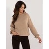 Italy Moda Sweter-MI-SW-2912.10X-ciemny bezowy