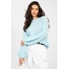 Italy Moda Sweter-MI-SW-9642.01-šviesiai mėlyna