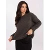 Italy Moda Sweter-MI-SW-WK32601.19-ciemny pilka