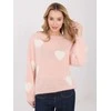 Italy Moda Sweter-MO-SW-1216.71-brzoskwiniowy
