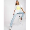 Italy Moda Marškinėliai-DHJ-TS-6860.26X-balta-geltona