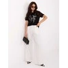 Italy Moda Marškinėliai moterims-IR-TS-R2699.67-juoda
