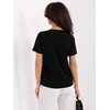 Italy Moda Marškinėliai moterims-IR-TS-R2699.67-juoda