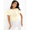Italy Moda T-shirt-IR-TS-R2766.60-jasny geltona