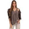 Italy Moda Top-MI-TP-7922.33-ciemny bezowy