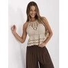 Italy Moda Top-MI-TP-88506.87-smėlio spalva