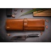 Solier Accessories Personalised leather knife case Solier SA44 camel