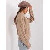 Kepurė Wool Fashion Italia Cap-AT-CZ-231305.82P-tamsiai smėlio spalvos