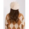 Kepurė Wool Fashion Italia Cap-AT-CZ-231605.21P-šviesiai smėlio spalvos