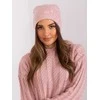 Kepurė Wool Fashion Italia Cap-AT-CZ-23250.01P-šviesiai rožinė