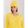 Kepurė Wool Fashion Italia Cap-AT-CZ-2328.41X-geltonas
