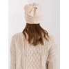 Kepurė Wool Fashion Italia Cap-AT-CZ-2329.79-smėlio spalvos