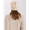 Kepurė Wool Fashion Italia Cap-AT-CZ-2329.79-smėlio spalvos