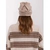 Kepurė Wool Fashion Italia Cap-AT-CZ-23250.01P-tamsiai smėlio spalvos