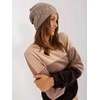 Kepurė Wool Fashion Italia Czapka-AT-CZ-2329.79-ciemny bezowy