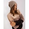 Kepurė Wool Fashion Italia Czapka-AT-CZ-2329.79-ciemny bezowy