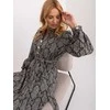 Lakerta Suknelė-LK-SK-509107.00X-pilka-juoda
