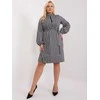 Lakerta Suknelė-LK-SK-509476.28P-pilka-juoda