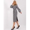 Lakerta Suknelė-LK-SK-509516.04-balta-juoda