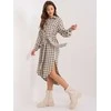 Lakerta Suknelė-LK-SK-509521.48-juoda-smėlio spalvos
