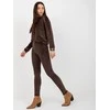 Lakerta Veliūrinis treningas moterims LK-KMPL-509183.06X-ciemny ruda