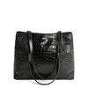 Large Leather Shopper Bag Solier FL56 Alen – Juodas