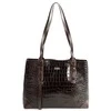 Large Leather Shopper Bag Solier FL56 Alen – Brown