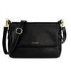 Leather Crossbody Shoulder Bag Solier FL52 Alessa – Juodas