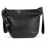 Leather Shopper Hobo Bag Solier FL46 Seline – Juodas