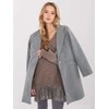 Moda Paltas moterims -IT-PL-20238.23-ciemny pilka