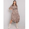 Och Bella Suknelė-TW-SK-BI-32556-1,62P-juoda-smėlio spalvos