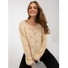 Och Bella Megztinis-TW-SW-BI-9030.08-smėlio spalvos