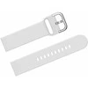 Pacific Dirželis gumowy do smartwatch 18mm - balta/sidabrinė