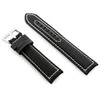 Pacific Odinė laikrodžio apyrankė W34 - PREMIUM - juoda/balta - 24mm