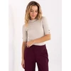 Passione Moda Sweter-PM-SW-R2316.29-jasny smėlio spalva