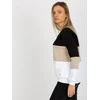 Relevance Megztinis-RV-BL-8377.89-juodas-smėlio spalvos