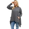 Relevance Bluzka-RV-BZ-7054-1.06-ciemny pilka