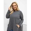 Relevance Bluzka-RV-BZ-7054-1.06-ciemny pilka