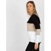 Relevance Megztinis-RV-BL-8377.89-juodas-smėlio spalvos