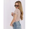 Relevance T-shirt-RV-TS-A1361.65-ciemny bezowy