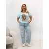 Relevance T-shirt-RV-TS-A1384.08P-mietowy