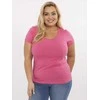 Relevance T-shirt-RV-TS-A556.03-ciemny rožinis