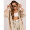 Rue Paris Bluza-IT-BL-10362.24-smėlio spalva
