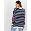 Rue Paris Megztinis-LO-BL-LK-236.27X-baltas tamsiai mėlynas