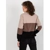 Rue Paris Megztinis-RV-BL-8328.34X-juodas-smėlio spalvos